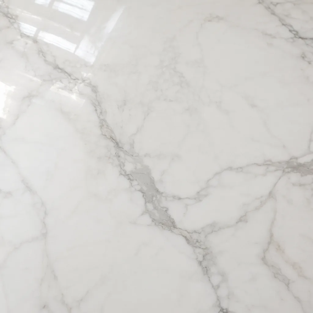 Carrara White Marble-Effect Vitrified Floor Tile — view 3