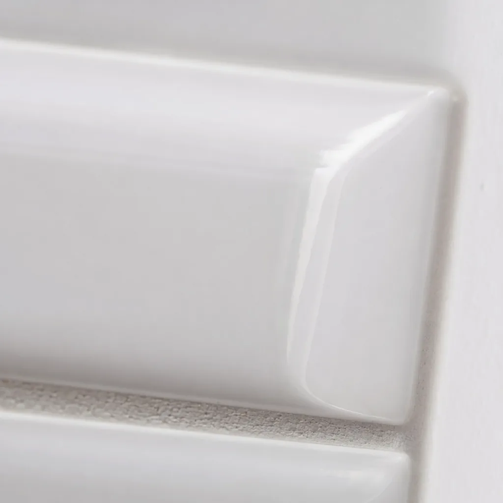 Glossy White Subway Kitchen Wall Tile — view 3