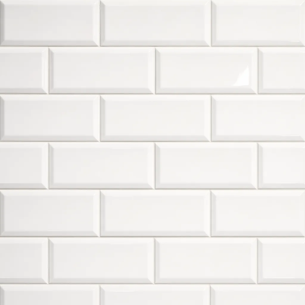 Glossy White Subway Kitchen Wall Tile marble tile